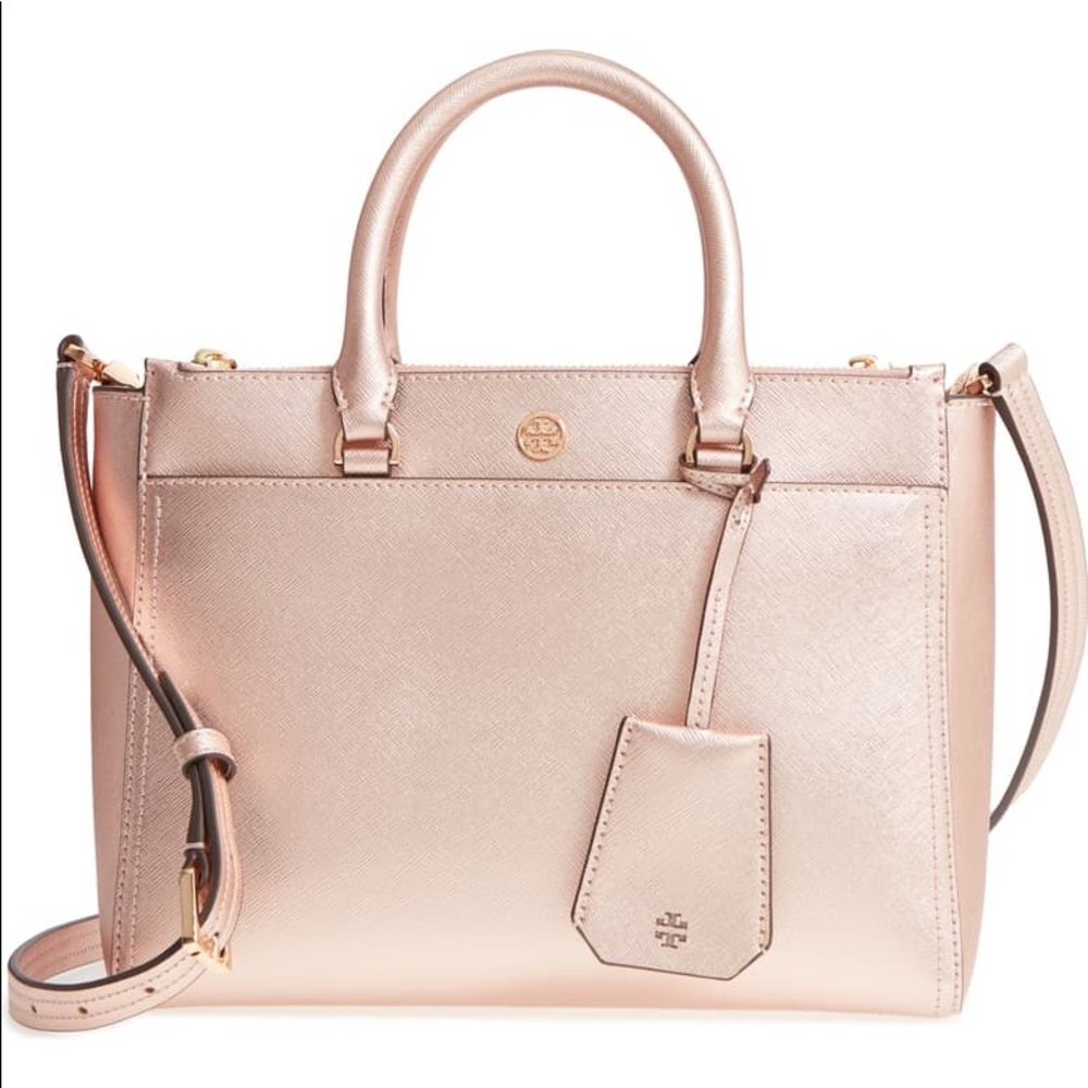 NEW Tory Burch Robinson Mini Metallic Tote $398